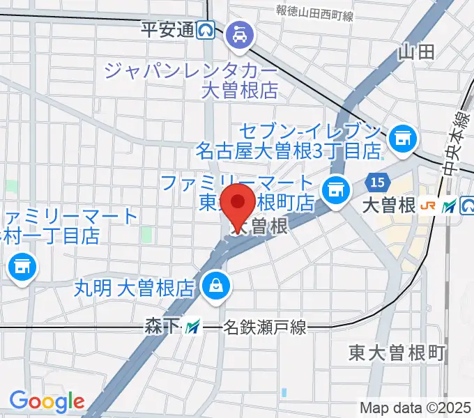 まるなか音楽教室の地図