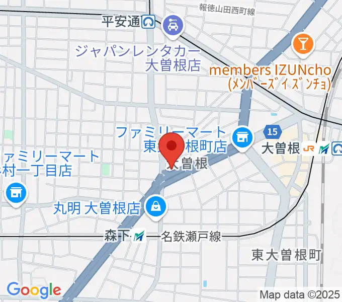 まるなか音楽教室の地図