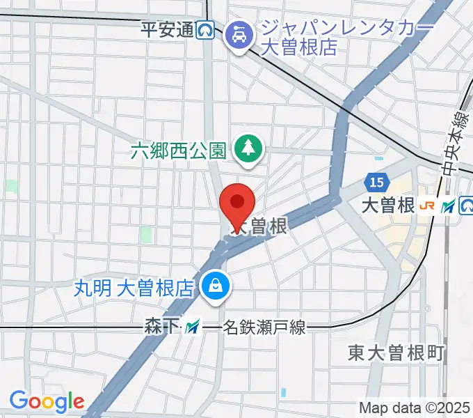 まるなか音楽教室の地図