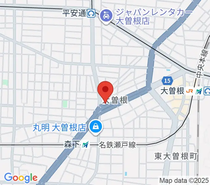 まるなか音楽教室の地図