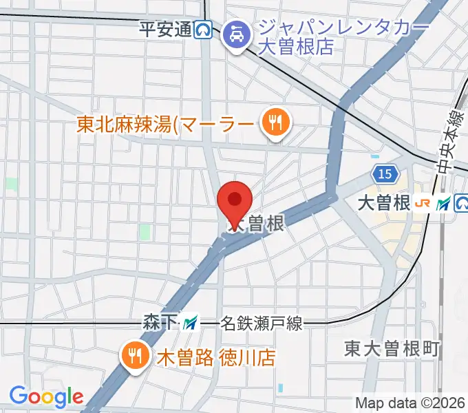 まるなか音楽教室の地図