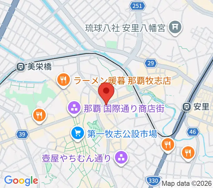 高良レコード店 楽器部の地図