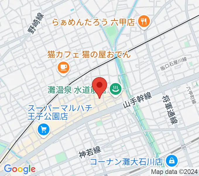 神戸マンボーギター教室の地図