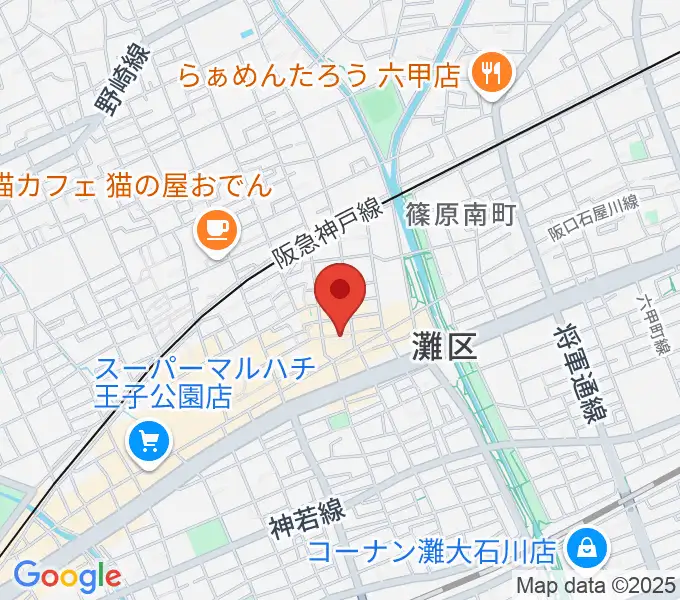 神戸マンボーギター教室の地図