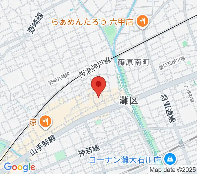 神戸マンボーギター教室の地図