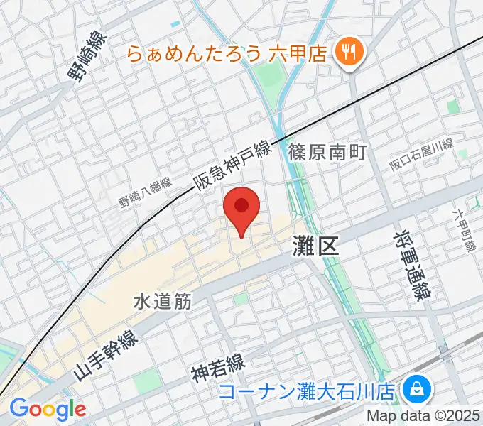 神戸マンボーギター教室の地図