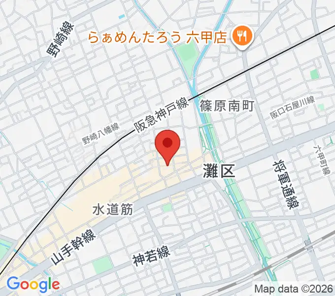 神戸マンボーギター教室の地図