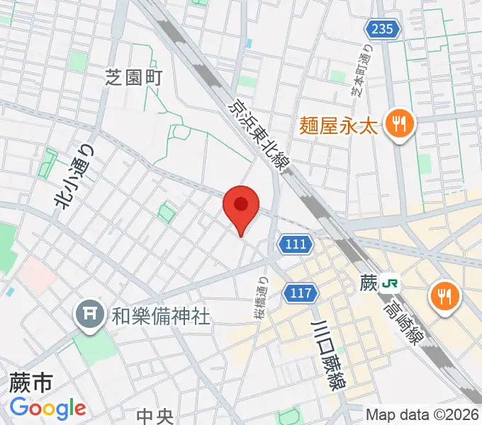 リリフルボーカル教室の地図