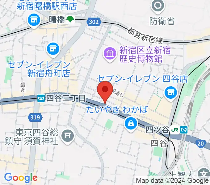 四谷アウトブレイクの地図