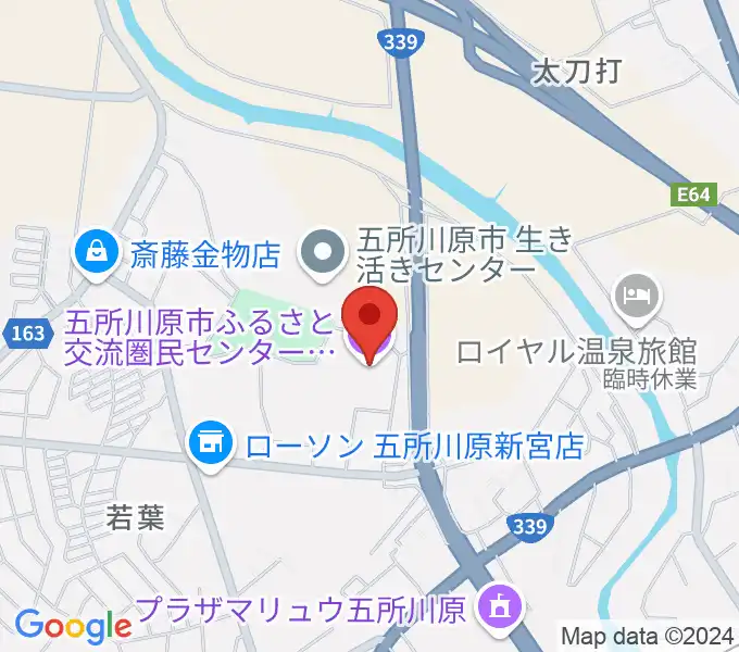 ふるさと交流圏民センター オルテンシアの地図