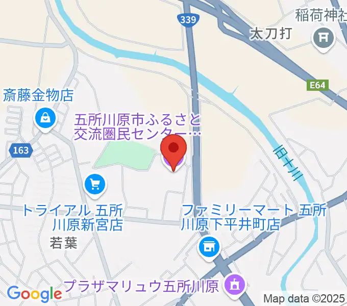 ふるさと交流圏民センター オルテンシアの地図
