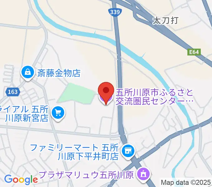 ふるさと交流圏民センター オルテンシアの地図