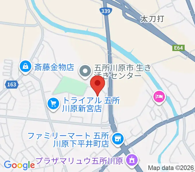 ふるさと交流圏民センター オルテンシアの地図