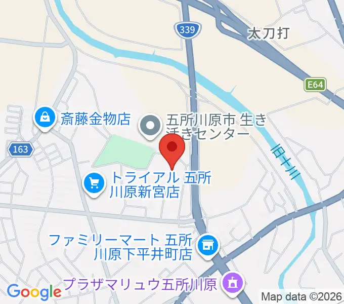 ふるさと交流圏民センター オルテンシアの地図