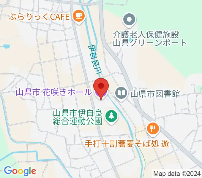 文化の里 花咲きホールの地図