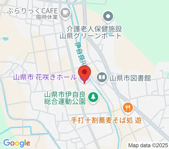 文化の里 花咲きホールの地図