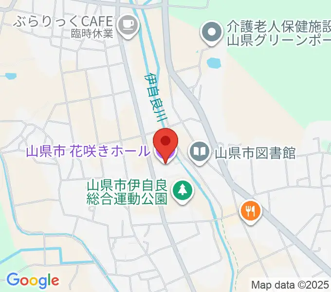 文化の里 花咲きホールの地図
