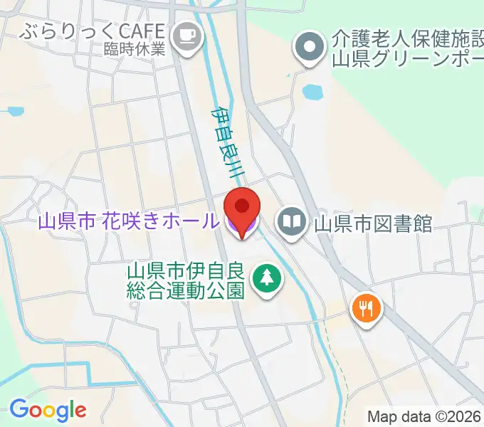 文化の里 花咲きホールの地図