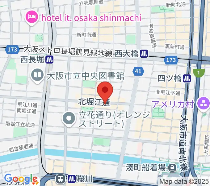 南堀江SOCORE FACTORYの地図