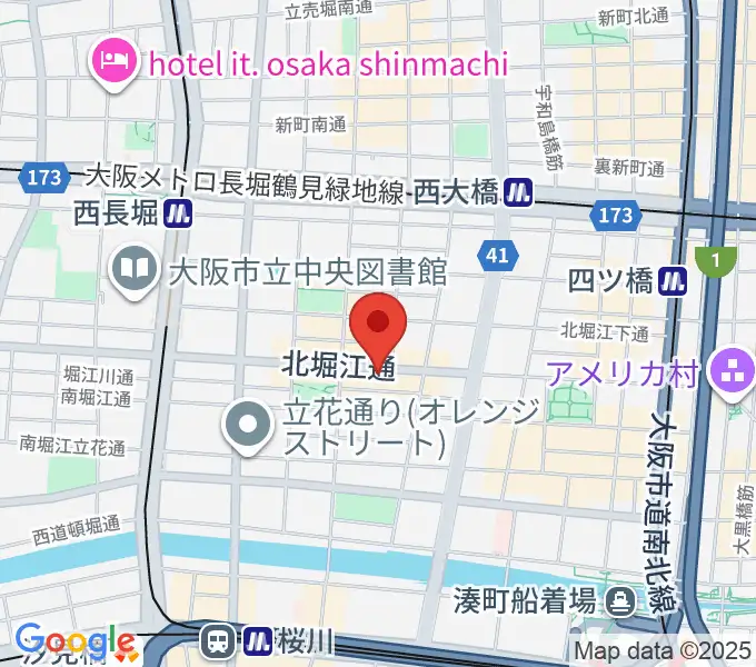 南堀江SOCORE FACTORYの地図