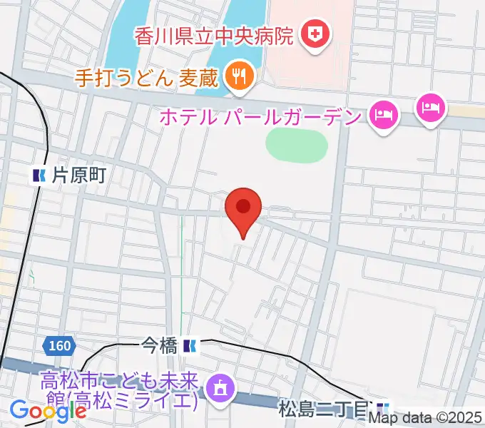 津田重政ギター教室の地図