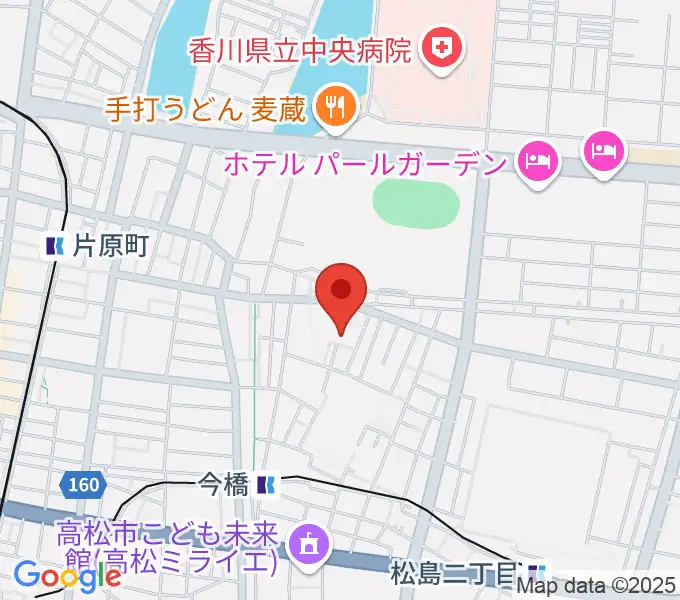 津田重政ギター教室の地図