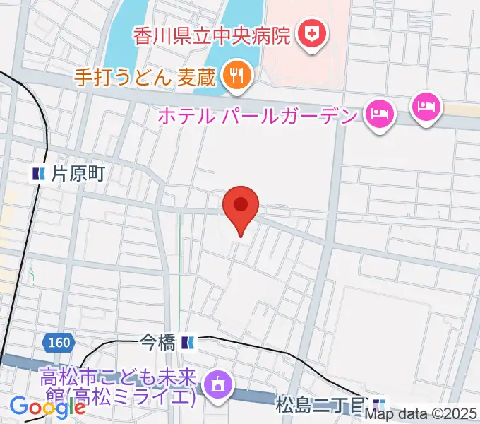 津田重政ギター教室の地図