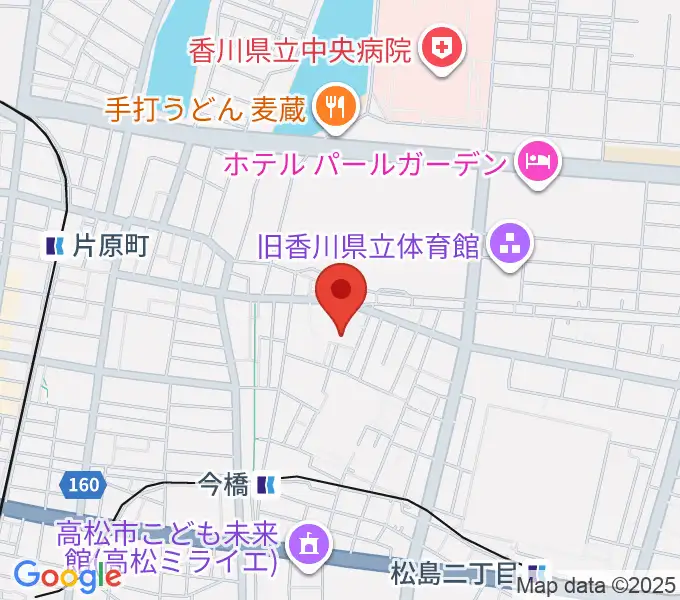 津田重政ギター教室の地図