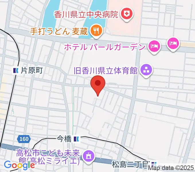 津田重政ギター教室の地図
