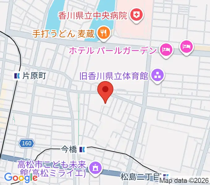 津田重政ギター教室の地図