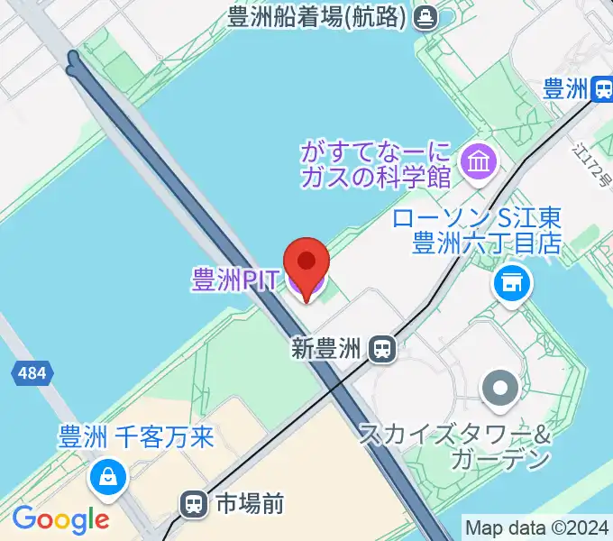 豊洲PITの地図