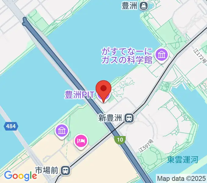豊洲PITの地図