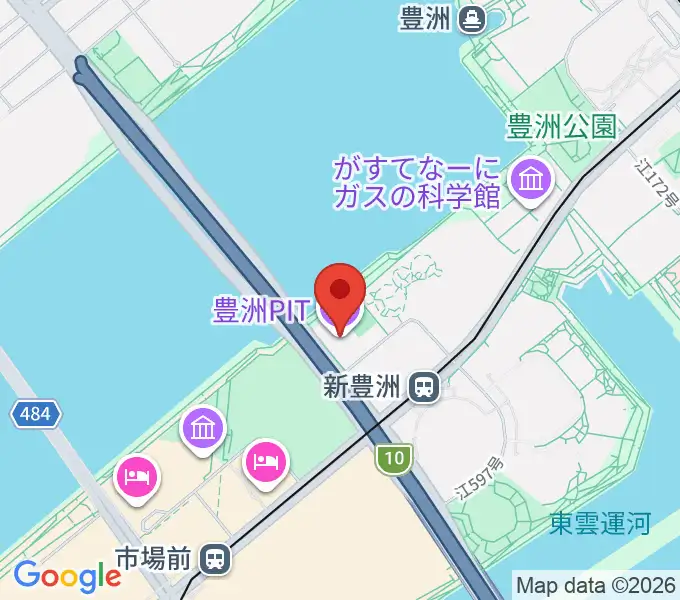 豊洲PITの地図