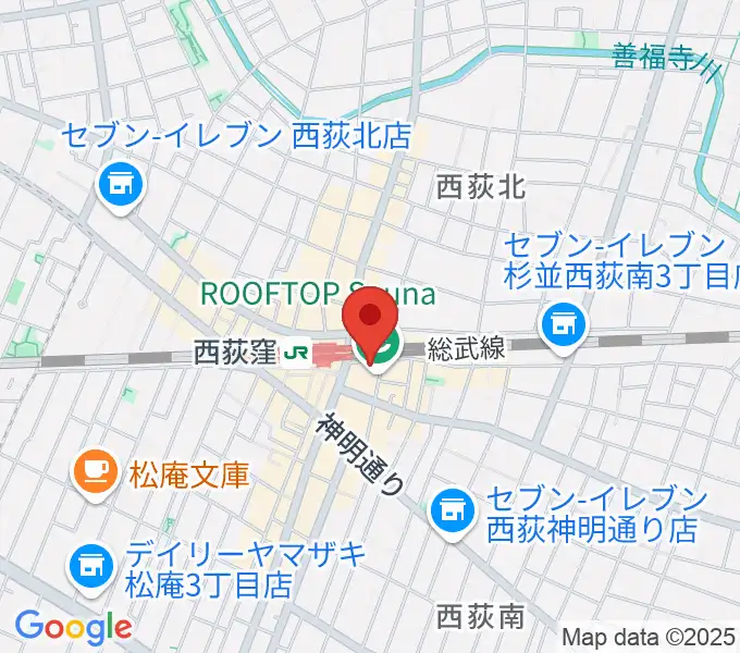 西荻窪ピットバーの地図