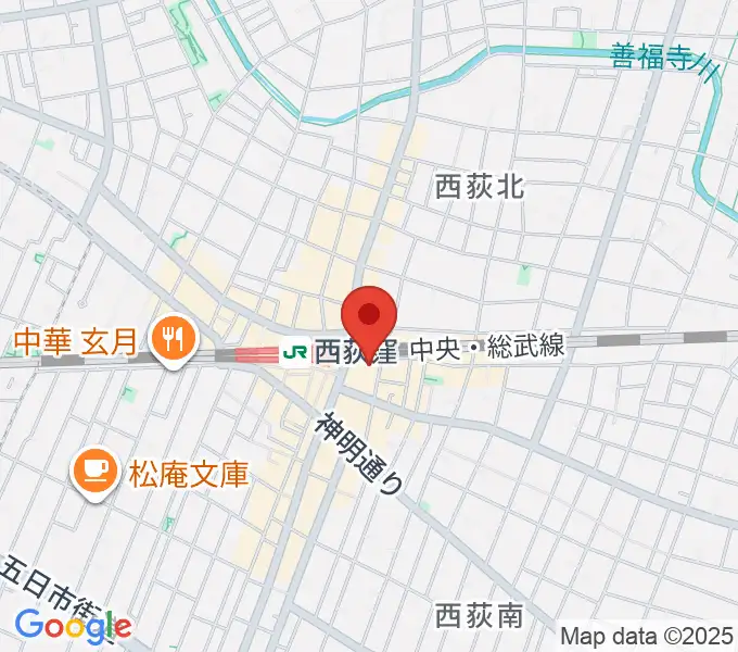 西荻窪ピットバーの地図