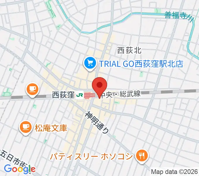 西荻窪ピットバーの地図