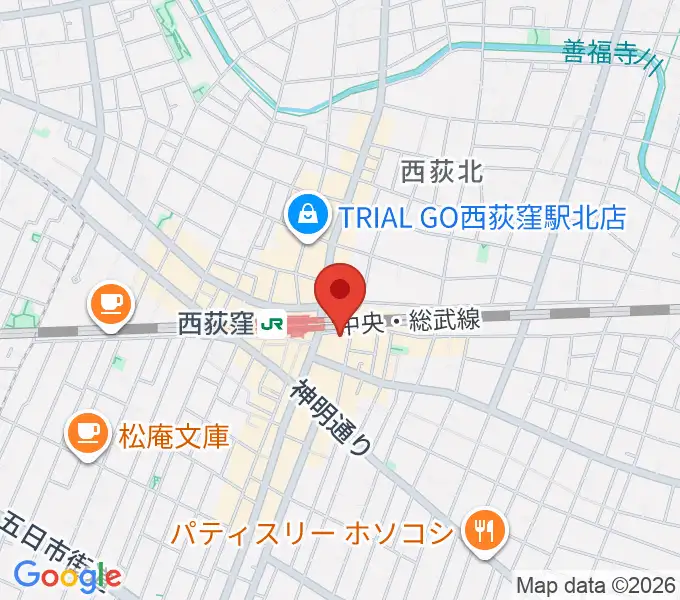西荻窪ピットバーの地図