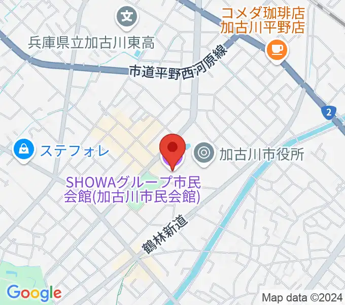 SHOWAグループ市民会館の地図