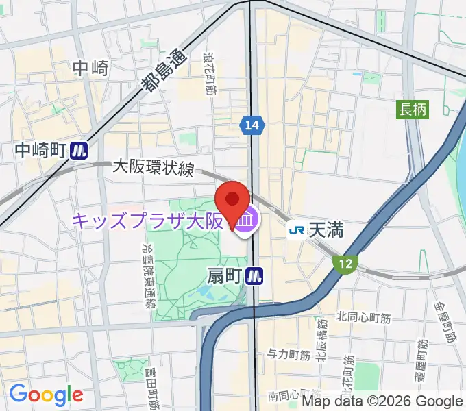 カンテレ扇町スクエアの地図