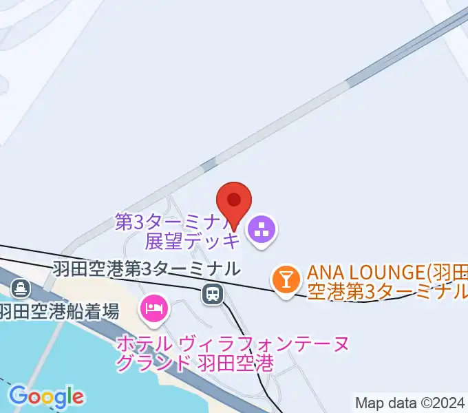 羽田空港ティアットスカイホールの地図