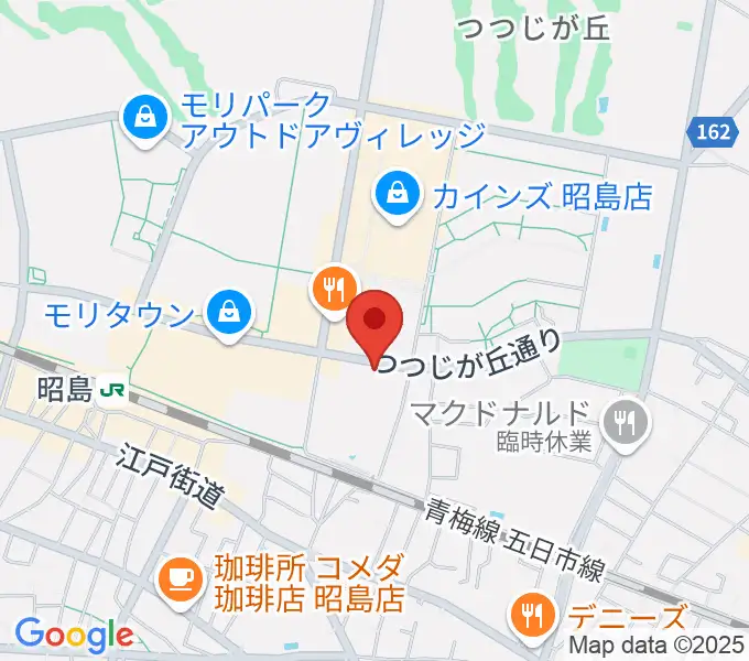 FOSTERホール 昭島市民会館の地図