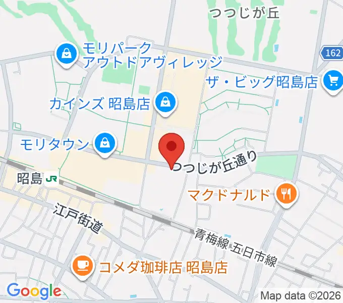 FOSTERホール 昭島市民会館の地図