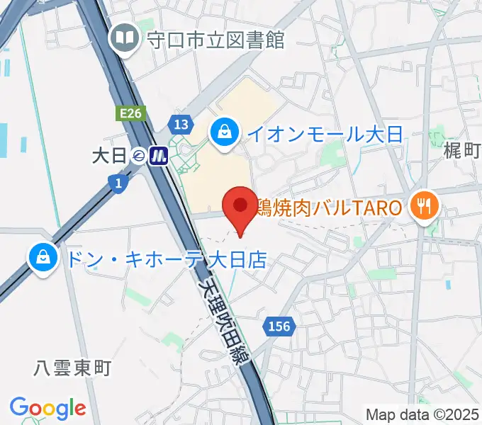 大東楽器ヤマハピアノストアの地図