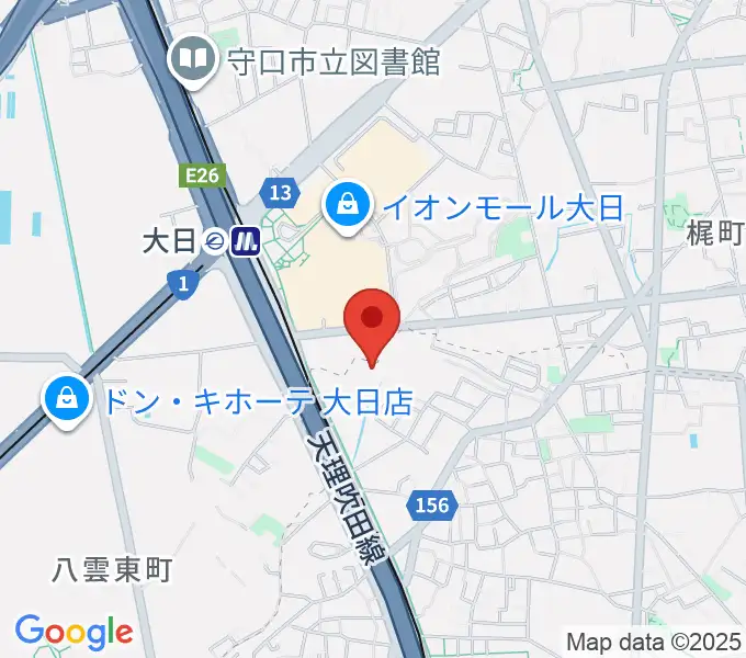 大東楽器ヤマハピアノストアの地図