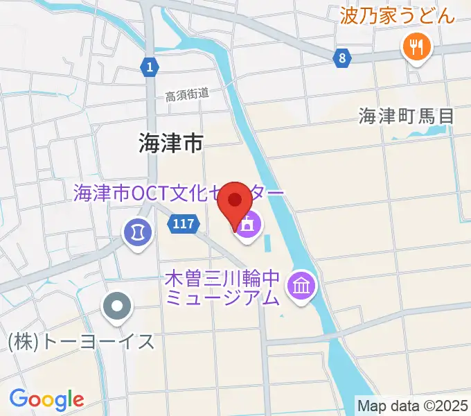 海津市OCT文化センターの地図