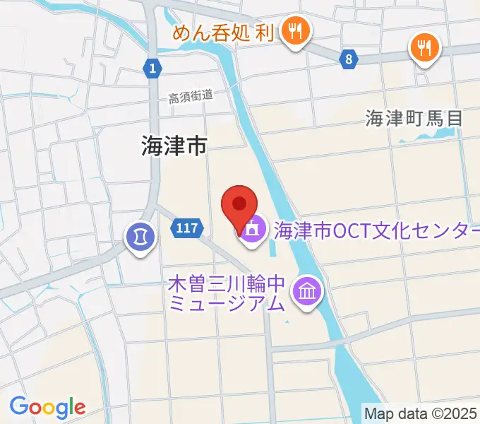 海津市OCT文化センターの地図