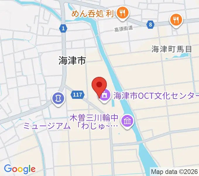 海津市OCT文化センターの地図