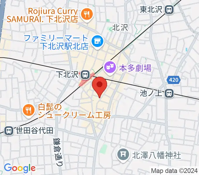 下北沢WAVERの地図