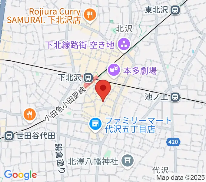 下北沢WAVERの地図