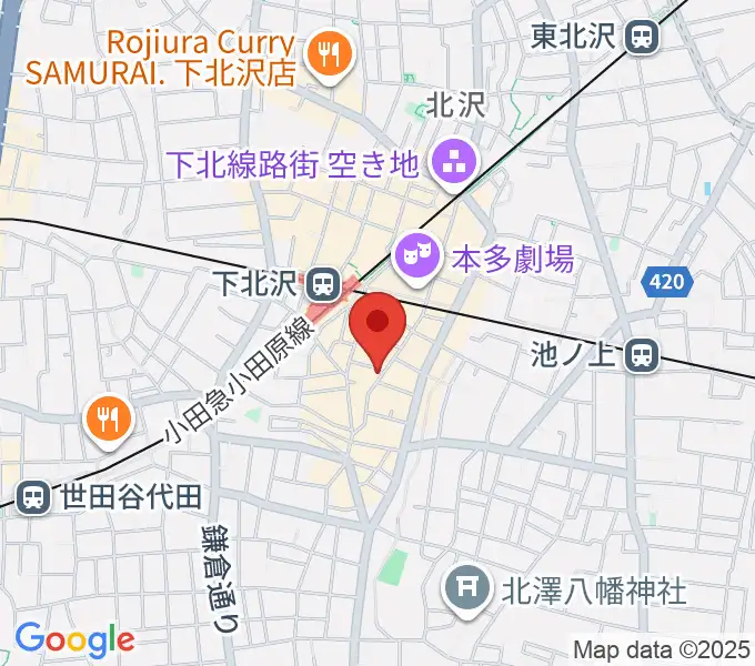 下北沢WAVERの地図